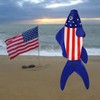 THQZLH USA American Fish Wind Sock Patriotic Wind Socks for