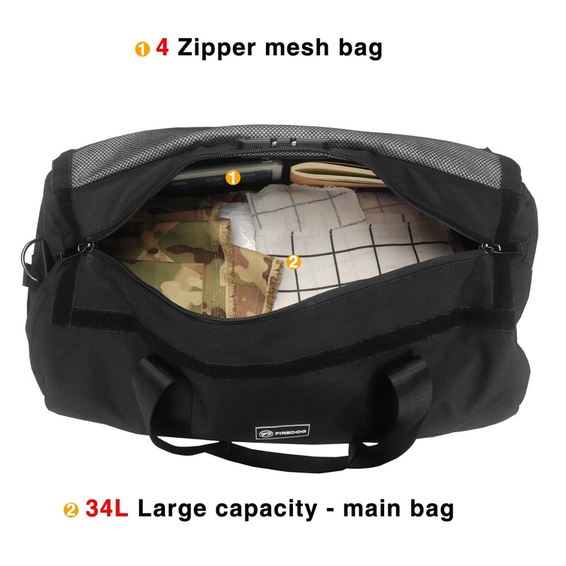FIREDOG Smell Proof Duffle Bag, Large Smell Proof Bag for