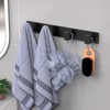 PMMASTO Coat Rack Wall Mount with L Shaped Black Coat