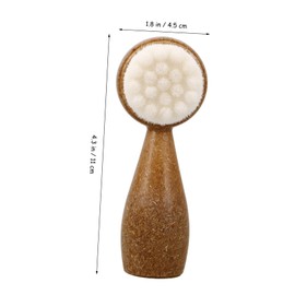 Beavorty Ergonomic Handle Face Cleaning Brush Double-sided Facial Scrubber Portable Skin Brush