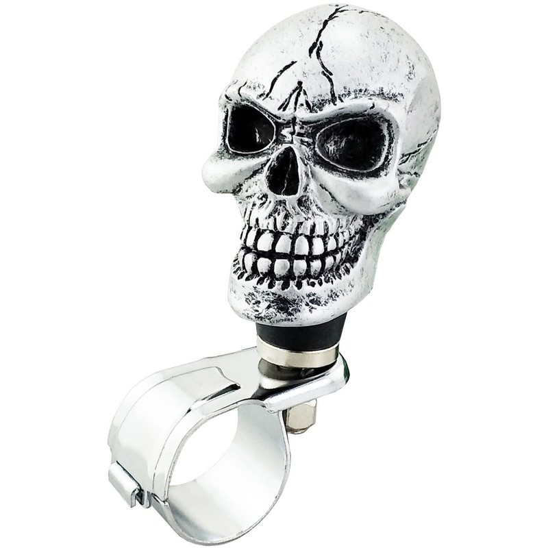 Lunsom Wheel Spinner Knob, Skull Shape Turning Driving Suicide Knob