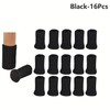 16 Pack Black Chair Leg Socks – Double Thick Knitted