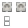Complete set Berker S.1 cover frame, 2-way – polar white,