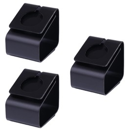 jojofuny 3pcs Metal Smart Watch Charging Dock Compact Phone Holder for Stand Anti- Design Organize Your Devices Style for Bedroom and Office Use Black
