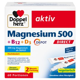 Doppelherz Magnesium 500 + B12 + D3 Direct with Depot Function