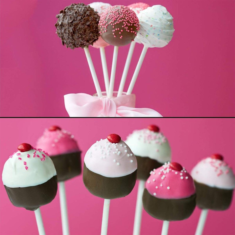 Lollipop Sticks, 100 Pcs White Paper Sticks Bake Shop Supplies