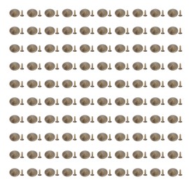 100pcs Mushroom Rivets Multipurpose Double Cap Mushroom Rivets for Belts Bags Hats Shoes Leather Keychains Clothes Bronze