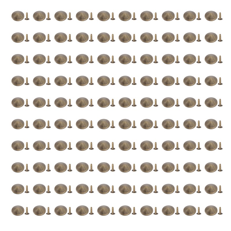 100pcs Mushroom Rivets Multipurpose Double Cap Mushroom Rivets for Belts