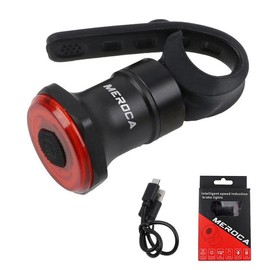 Bike Tail Lights Smart Sensor MEROCA MTB BMX USB Charge LED Rear light Bike Taillight Safety Lights Outdoor Bicycle Tail Light Spoke Light - Mounting Position: Seatpost Light