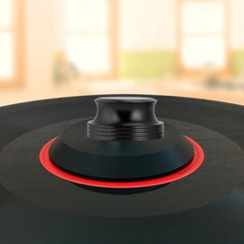 Record Stabilizer, Aluminum Weight Stabilizer Turntable Disc Record Stabilizer Clamp for LP Vinyl Metal Disc Stabilizer.(Black)