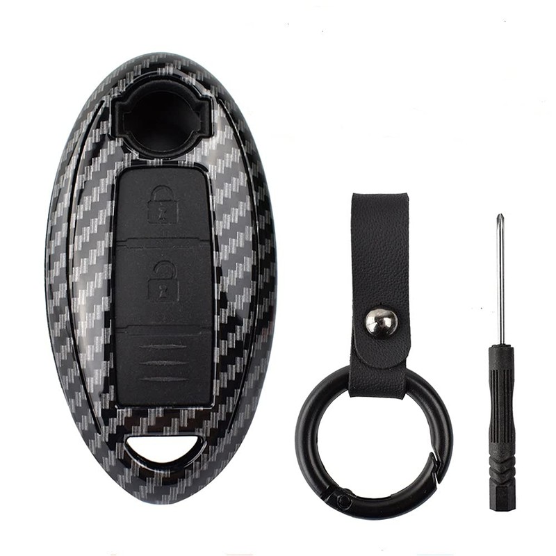 XUKEY Carbon Fiber Remote Key Shell Key Fob Case for