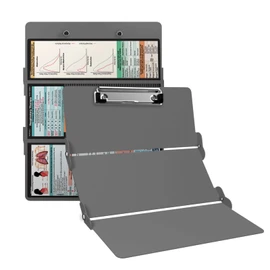 Whitecoat Clipboard® Trifold - Respiratory Therapy Edition (Silver, Trifold)