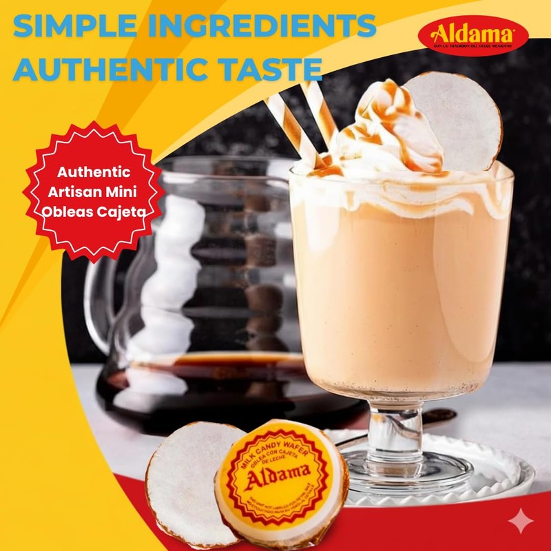 ALDAMA Mini Obleas Milk Candy Wafers – Traditional Mexican Cajeta