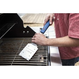 Ignite Stainless Steel Cool Grill Brush | Durable & Effective with Safe Nylon Grill Bristles | No Risk of Broken Wire bristles | Safe for Porcelain, Ceramic, Steel, & Iron Grates | Best Grill Cleaner