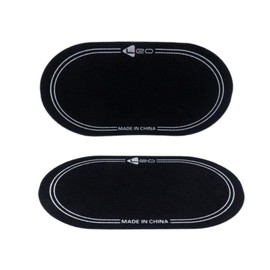 CashBeat 4Pcs Double Bass Drum Pedal Dampening Patches, Self-Adhesive Noise Reduction Mute Pads, Drumhead Protector Stickers for Kick Percussion Accessories (Black+White)