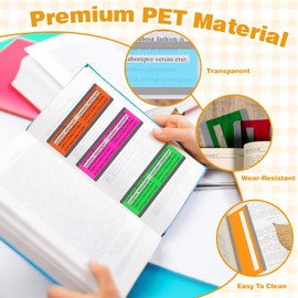 Raheem 16PCS Coloured Reading Rulers for Dyslexia 8 Vibrant Overlays for Reading Window Reading Ruler Visual Stress Relief Ideal for Children & Adults High-Quality PET Material