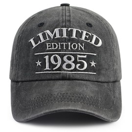 XacaYuerp 40th Birthday Decorations for Women Men, 40 Years Old Party Supplies Hat, Limited Edition 1985 Baseball Cap, Birthday Gifts for Dad Mom Husband Wife