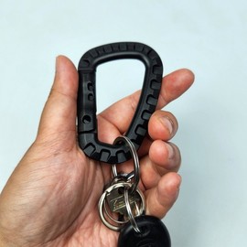 Plastic Lightweight Carabiner Black Mountaineering Camping Biner Hook 40ea
