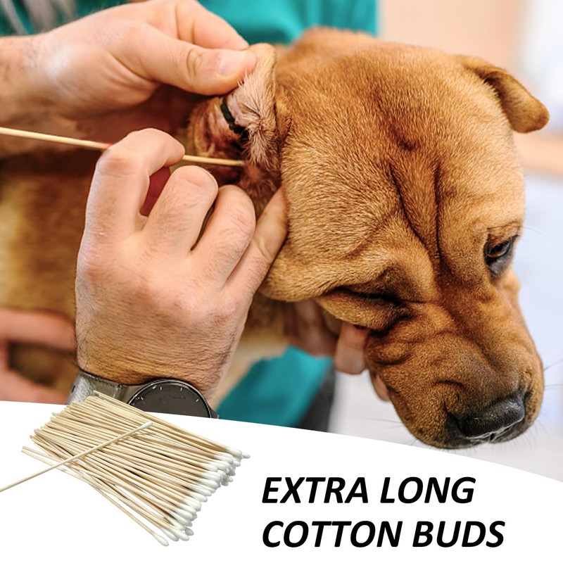 3 packs of 300 cotton buds with one head, cotton
