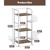 Tuohours 3-Tier Purse Organizer Rack, Iron & Wood Floor-Standing Bag