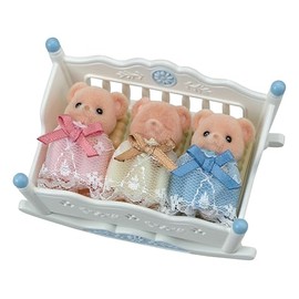 EPOCH Sylvanian Families FS-63 Biscuit Bear Triplets Healthy Set Dolls, Safety Toy Mark Certified, Toy for Ages 3 Years and Up, Dollhouse