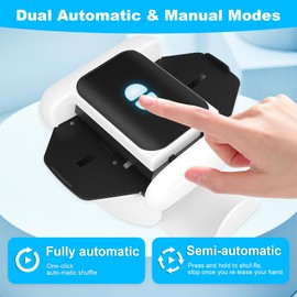 aquota Card Shuffler - Rechargeable Low Noise Portable Automatic Shuffler for 1–2 Decks Compatible with UNO, Poker, Blackjack, Skip-Bo, Phase 10