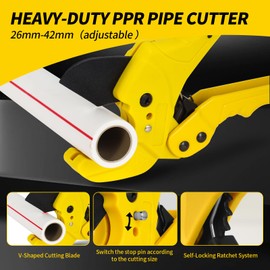 PVC pipe cutter, up to 1-5/8" PVC cutter, Ratcheting PVC Pipe Cutter Tool, PEX cutte
