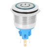 2Pcs DC3-6V 22mm 6-Pin Push Button Switch Stainless Steel Reset