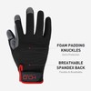 HANDLANDY Mens Utility Work Gloves, Flexible Mechanic Gloves Touch Screen，Breathable