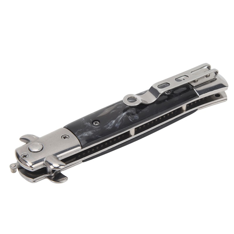Switchblade Comb Men Automatic Push Button Foldable Pocket Oil Hair