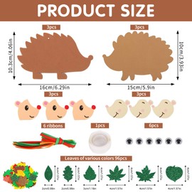 DAZZTIME Herbst Basteln Kinder,lgel Bastelsets für Kinder,137 Stück Filz Herbst Bastelset für Deko,Herbst Kränze Bastelset,Basteln Herbst Kinder,Basteln ab 3 4 5 6 Jahre für Jungen Mädchen