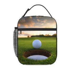 HKHEHOP Fun Golf Lunch Bag Insulated Reusable Lunch Box Lunch Tote Lunchbox Portable Bento Bags For Men Women Office Work Travel Picnic Camping