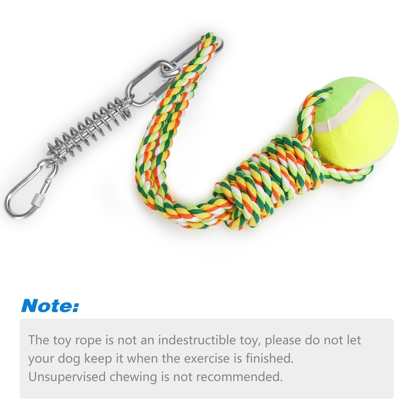 Yummy Sam Dog Ropes Toy,16.8 ft Rope & Spring Pole