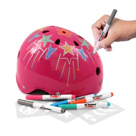 Wipeout Dry Erase Kids Helmet for Skiing and Snowboarding, Neon Pink, Ages 5+