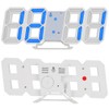 3D Digital LED Wall Clock Alarm Number Time Display USB