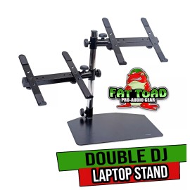 Fat Toad Double DJ Laptop Stand by FAT TOAD | 2 Tier PC Table Holder | Portable Computer