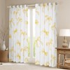 Feelyou Yellow Bow 30%-50% Room Blackout Curtain (2 Panels, 38