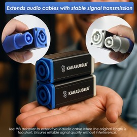 KAKABUBBLE 2 Pack PowerCON Extension Coupler, Male to Female, 20A/250V AC, Locking Power Connector with Durable Aluminum Alloy Housing, Ideal for Stage Lights, Speakers, and Amplifiers (2)