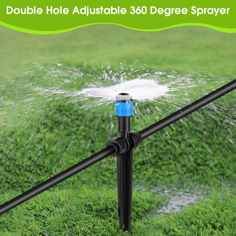 25 Pcs Water Irrigation Drippers, MSDADA Adjustable 360 Degree Fan