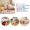 CinYana Red Floral Duvet Cover Set Reversible 100% Cotton Duvet