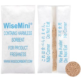 Wisesorb 1 Gram 200 Pack Molecular Sieve Packets, Dessicant Packets, Dessicant Packs, Moisture Absorbers for Food Storage, Food Grade Desiccant Dehumidifiers