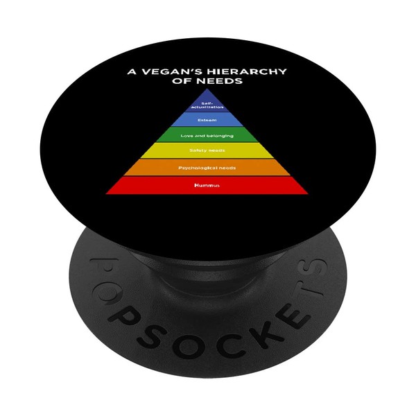 Funny Maslow Hierarchy Of Needs Vegan Hummus PopSockets Swappable PopGrip