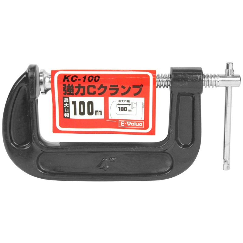 E-Value KC-100 Strong C Clamp, Maximum Mouth Width 3.9 inches