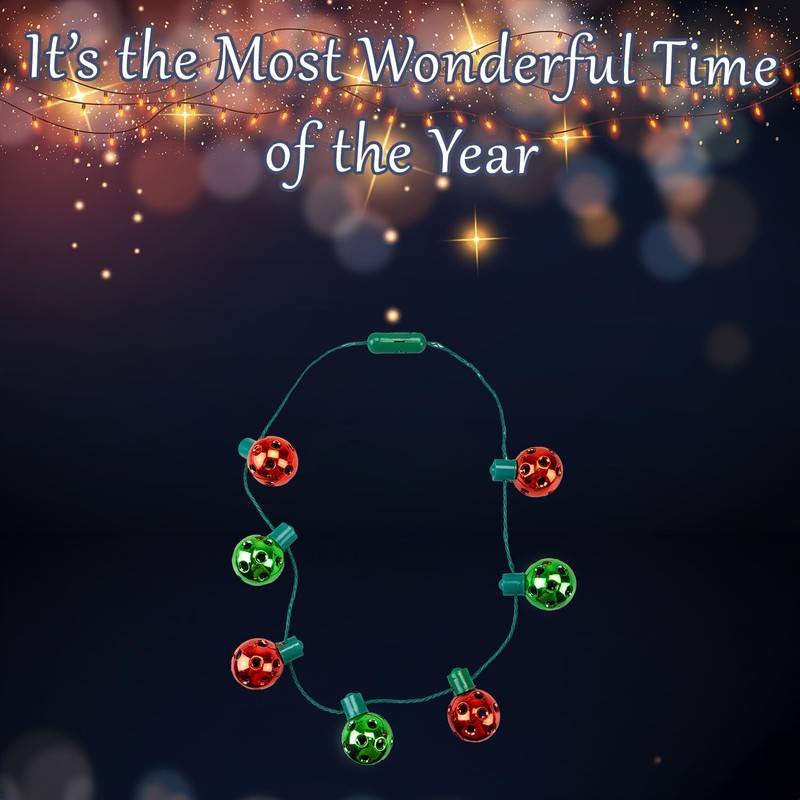 VFM e-Store - Christmas Light Up Necklace Christmas Bauble Decoration
