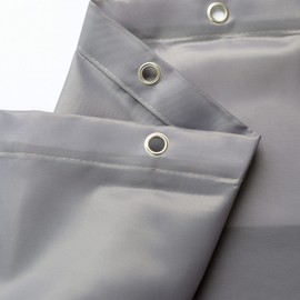 YISURE Shower Curtain 240 x 200 cm Light Grey Textile for Bathtub Washable Width 240 x Height 200 cm