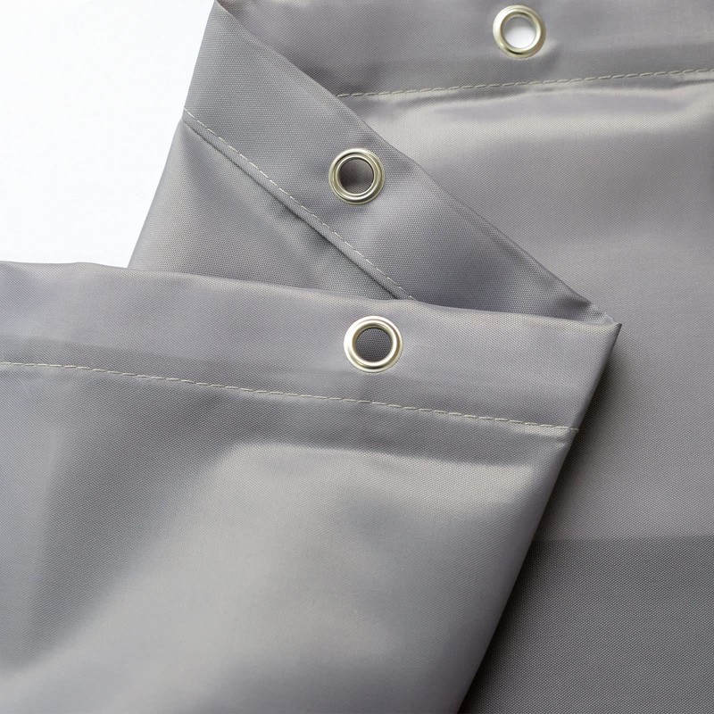 YISURE Shower Curtain 240 x 200 cm Light Grey Textile