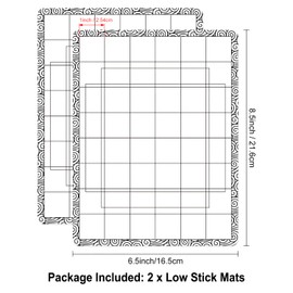 BAOFALI 2PCS 6.5X 8.5inch Stick and Stamp Mat, Low Stcik Mat Multi-Use Low Tack Mat；for DIY Projects Paper Card Scrapbooking to Hold Project in Placeholding Your Stencil in Place While Ink Blending.