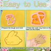 YeahBoom Set of 8 Easter cookie cutters, plastic cookie cutters,