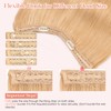 Hairro Wire Hair Extensions Human Hair, Fish Line Invisible Adjustable