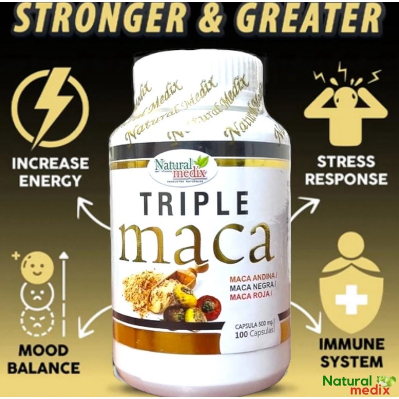Natural medix Premium Triple Maca Black, Red, and Yellow Maca–